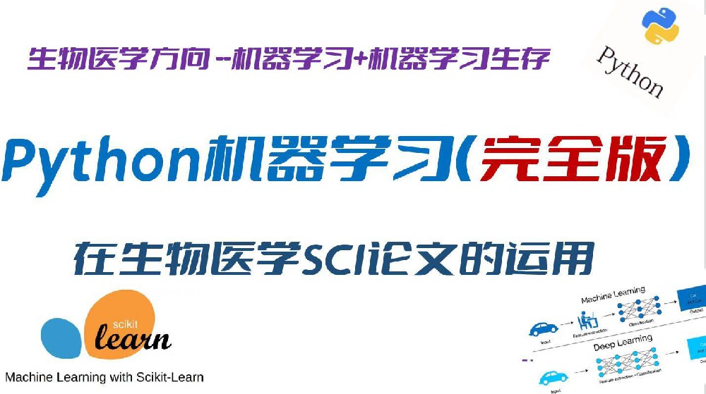 Python机器学习在生物医学SCI论文研究中的运用雷枪YL06