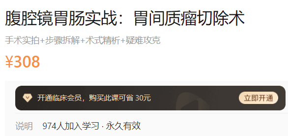 腹腔镜胃肠实战：胃间质瘤切除术丁香AE24