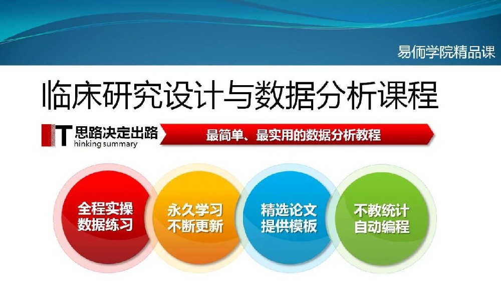 真实世界临床研究设计与数据分析（L2进阶班）易侕学院YR52