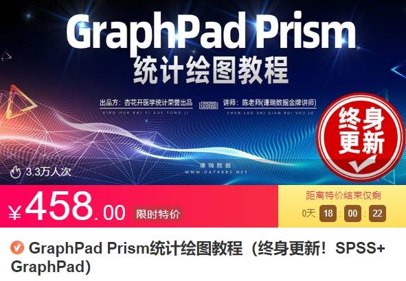 GraphPad Prism统计绘图教程（SPSS+GraphPad），教你如何做出高逼格SCI统计图！杏花开YC01