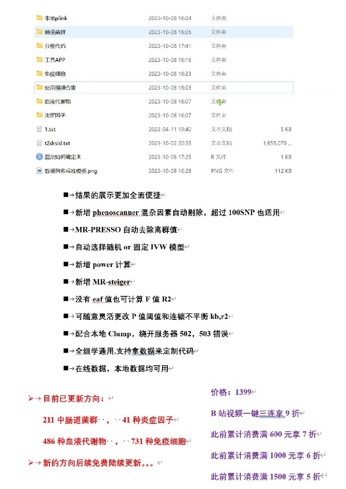 孟德尔随机化组学通用课(血液代谢物+肠道菌群+免疫细胞+炎症因子)生信私学XZ60